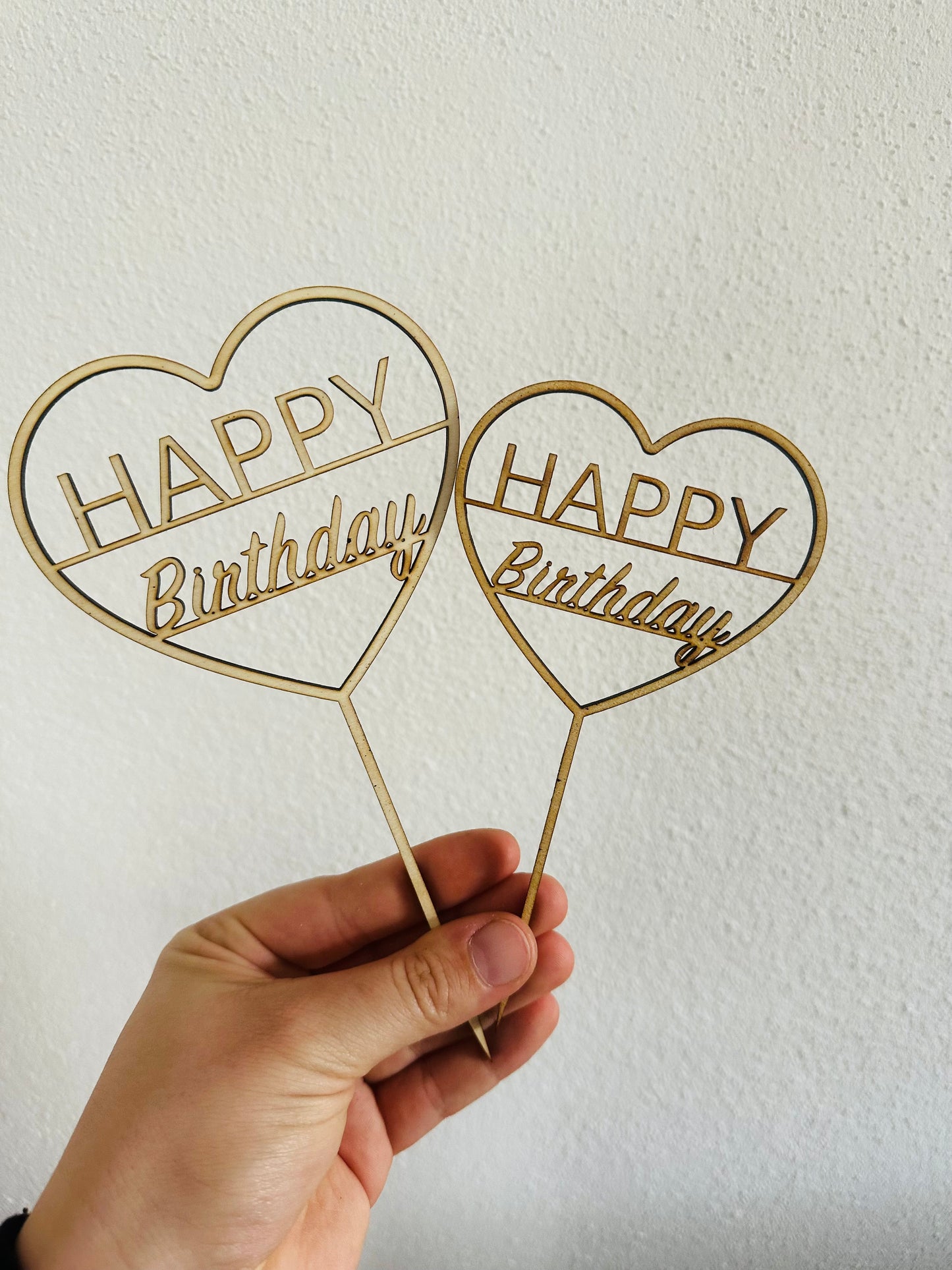 Caketopper Happy Birthday Herz Muffin