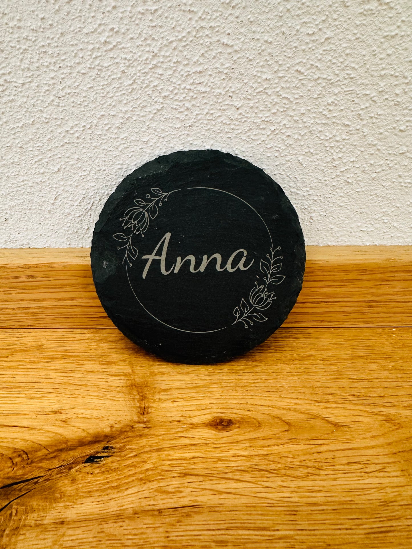 Schieferuntersetzer rund