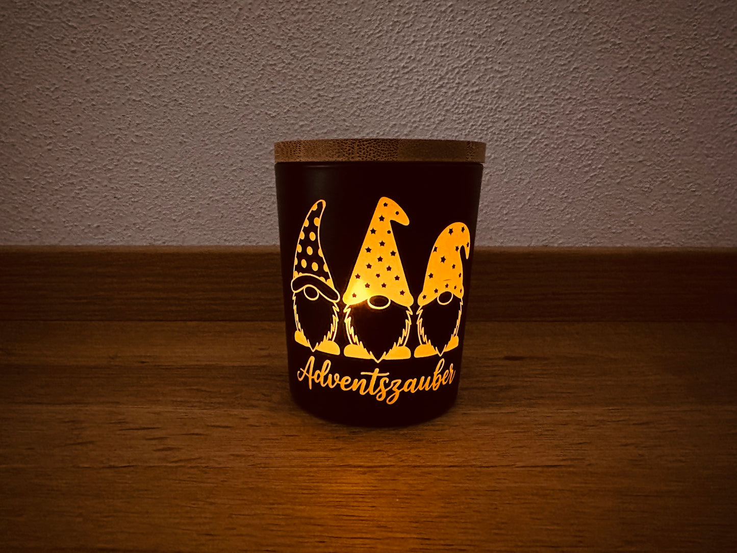 Teelichthalter Wichtel Adventszauber