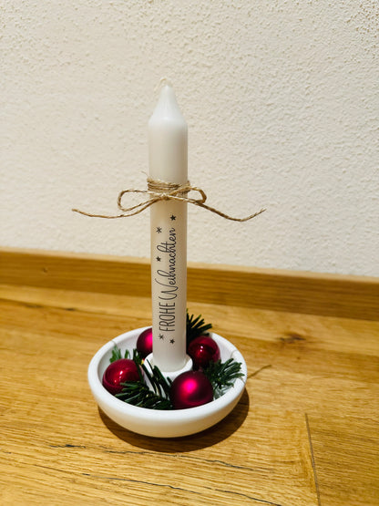 Stabkerzenhalter rund Ablage Unterteller