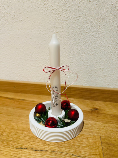 Stabkerzenhalter rund Streifen