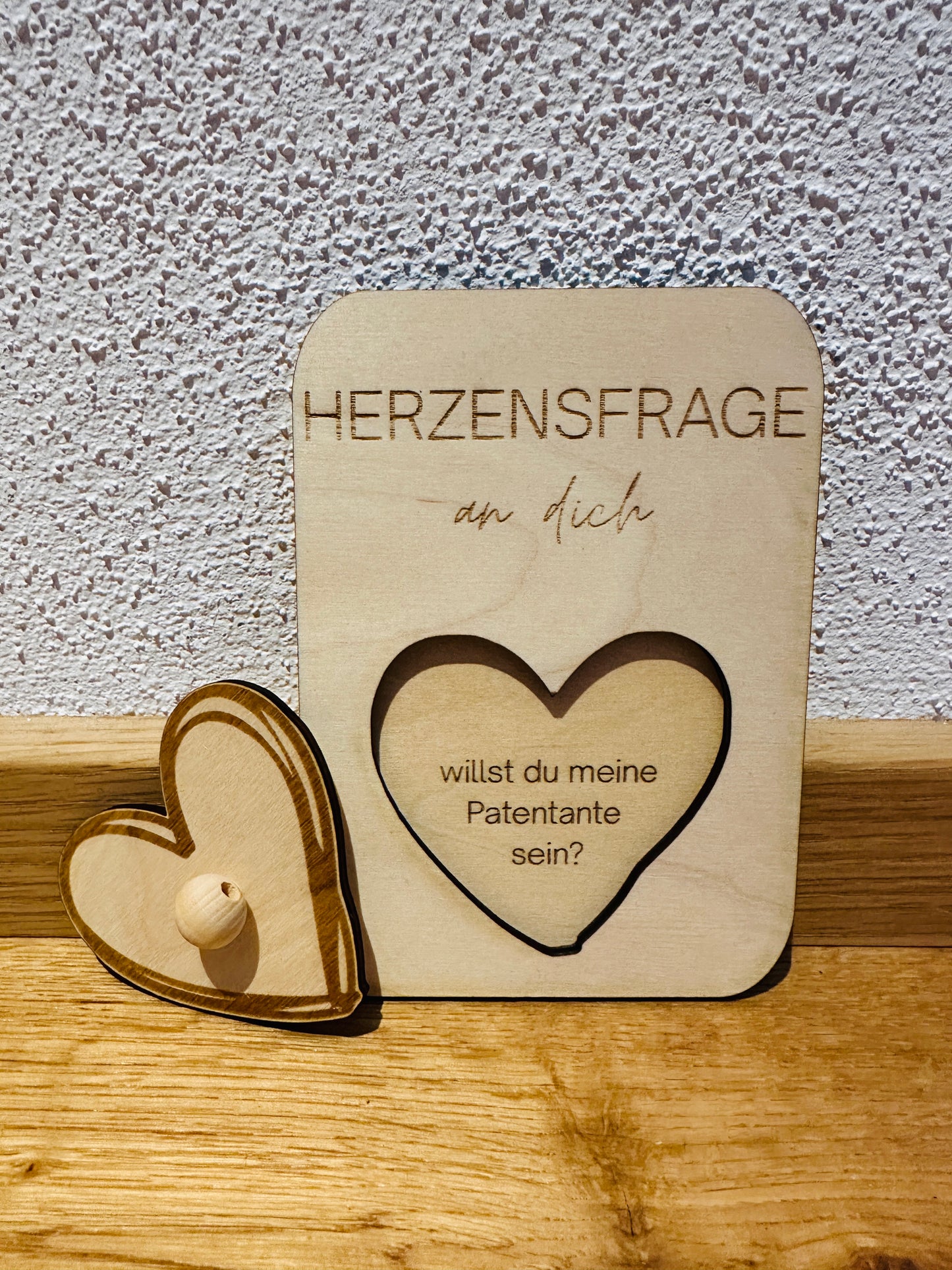Holzkarte Patentante