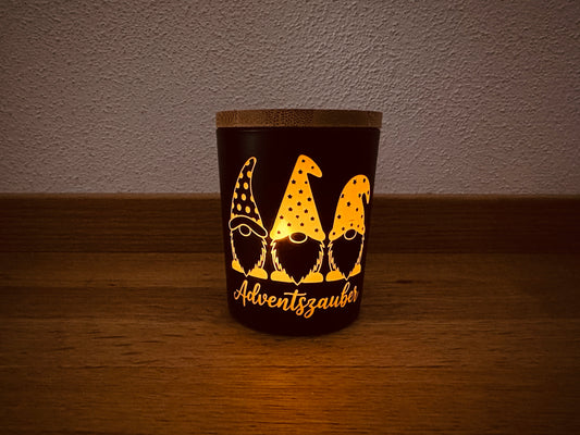 Teelichthalter Wichtel Adventszauber
