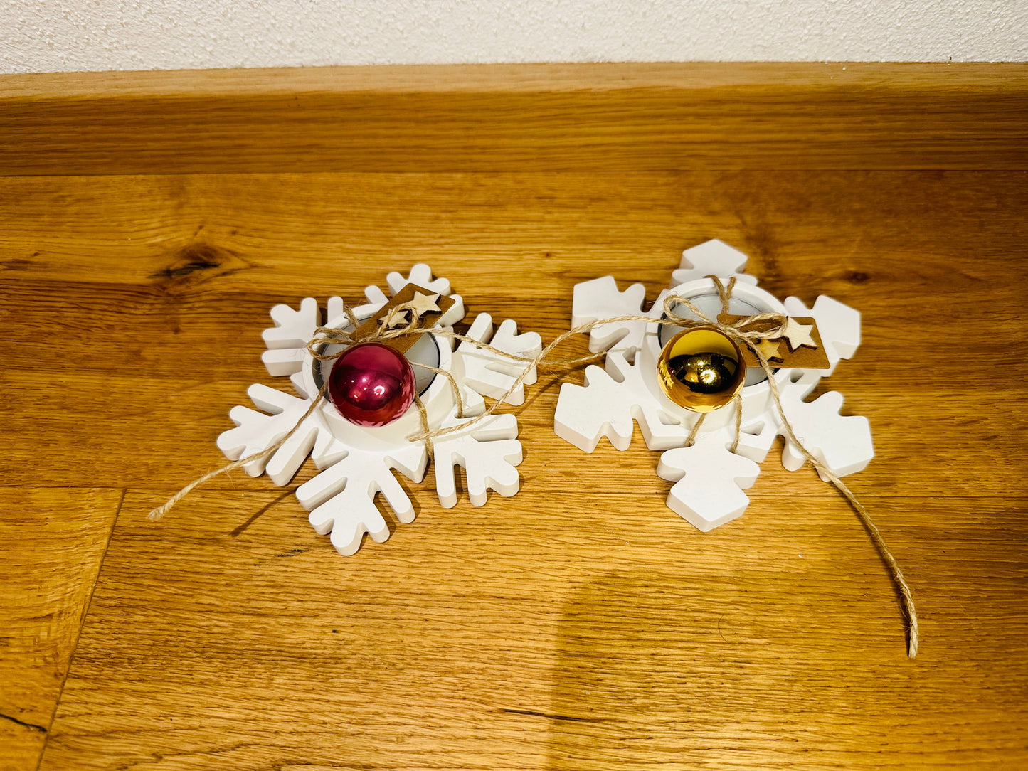Teelichthalter Schneeflocke 2er Set
