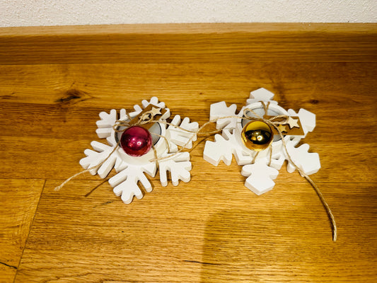 Teelichthalter Schneeflocke 2er Set