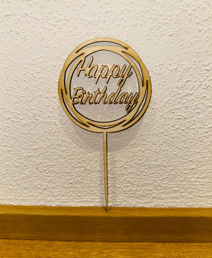 CakeTopper "Happy Birthday"